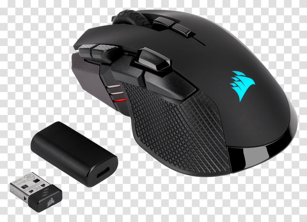 Corsair Ironclaw Rgb Wireless Gaming Mouse, Computer, Electronics, Hardware, Helmet Transparent Png