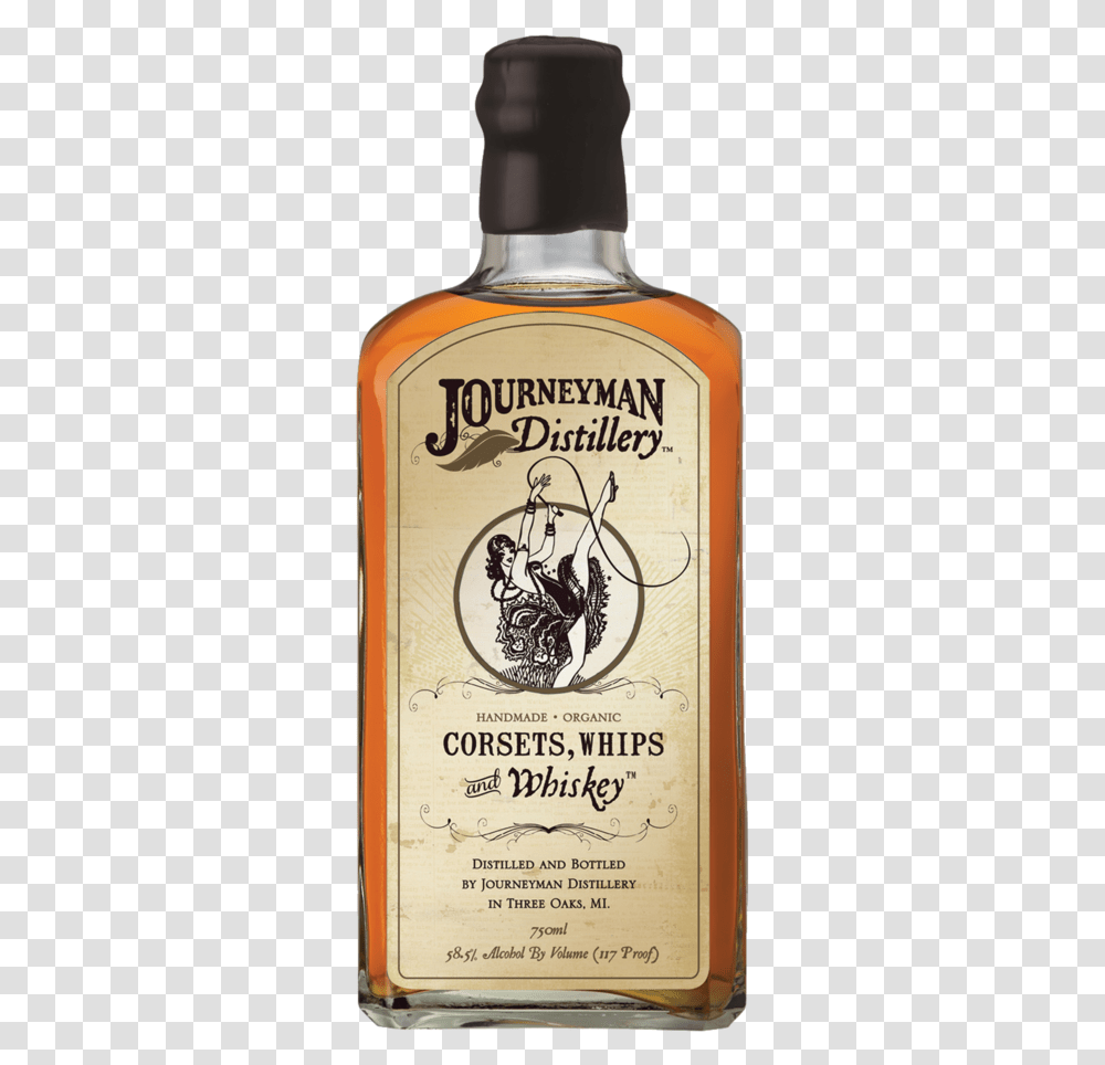 Corsets Whips And Whiskey Journeyman Distillery Whiskey Featherbone Bourbon, Label, Liquor, Alcohol Transparent Png