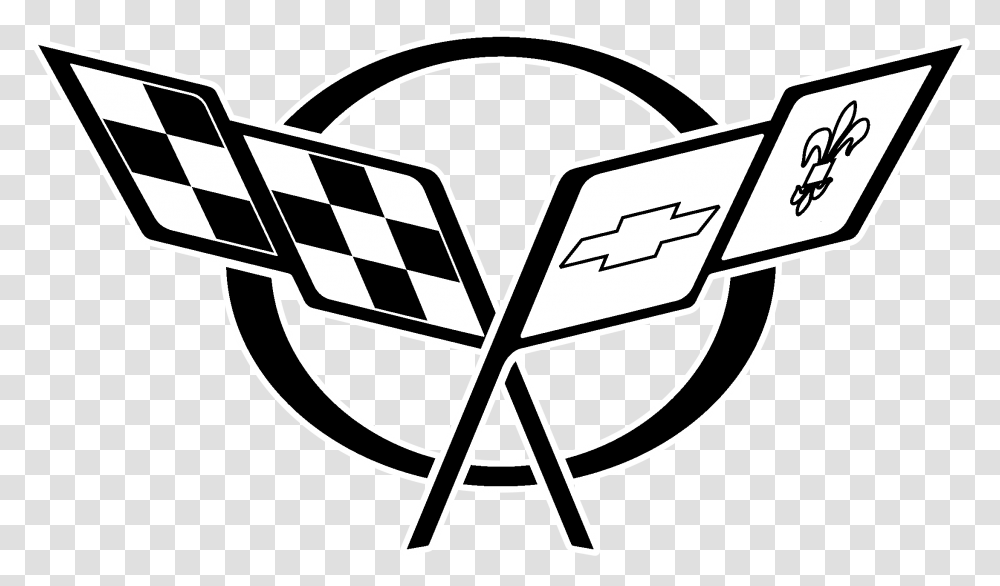 Corvette Logo Svg Corvette Logo Black And White, Symbol, Armor, Emblem, Stencil Transparent Png