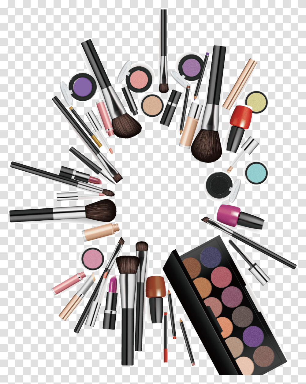 Cosmetics Makeup Brush Make Background Cosmetics, Lipstick Transparent Png