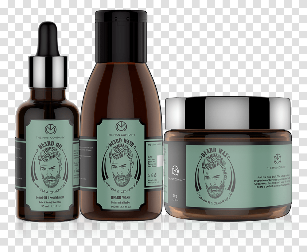 Cosmetics Man Company Beard Grooming Products, Label, Bottle, Lotion Transparent Png