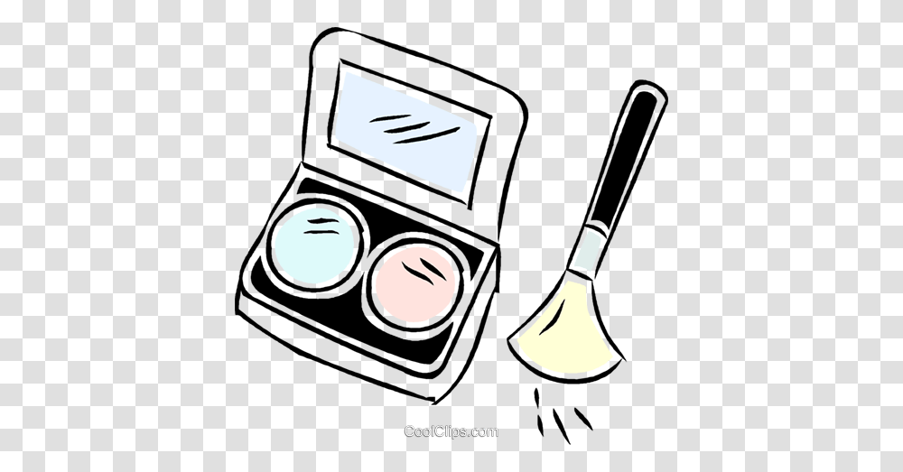 Cosmetics With Makeup Brush Royalty Free Vector Clip Art, Tool, Cushion, Electronics Transparent Png