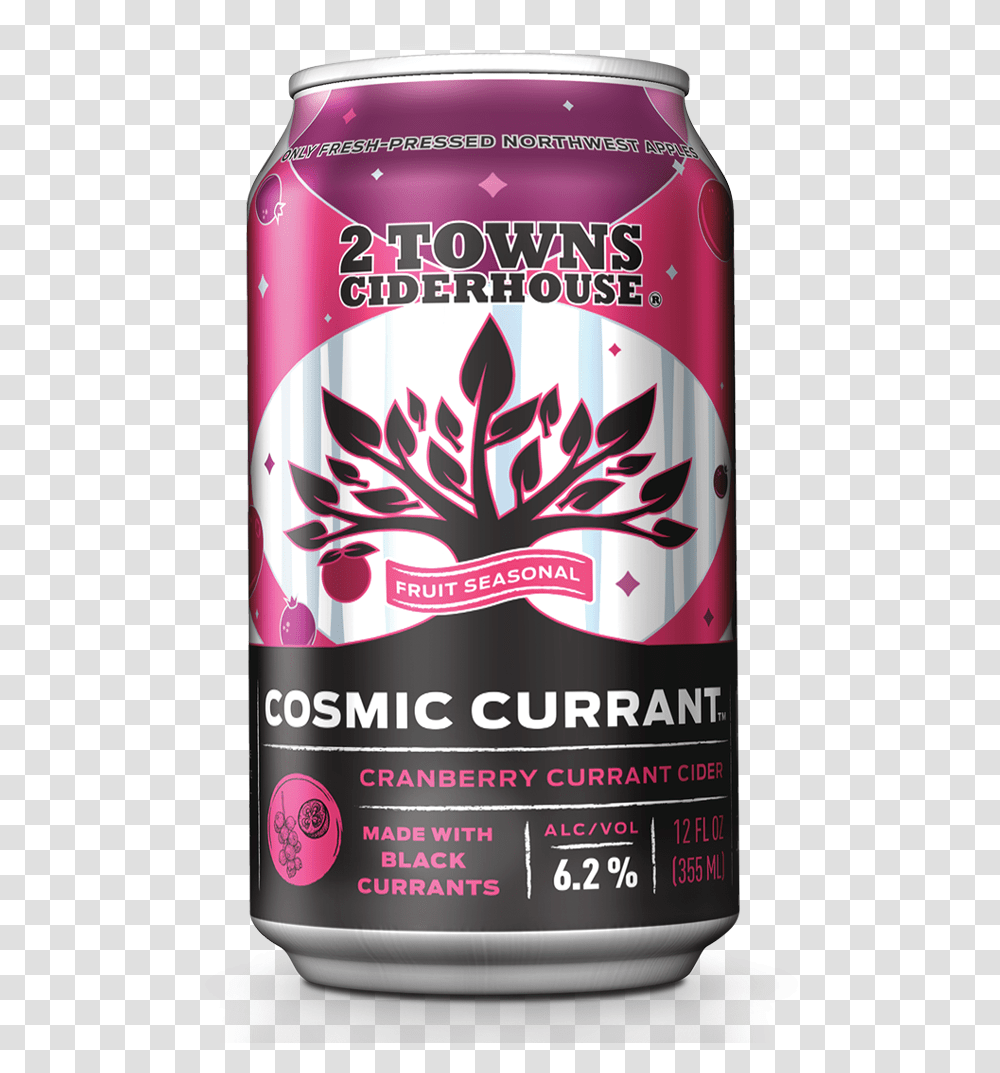 Cosmic Currant Can 2 Towns Ciderhouse Cosmic Currant, Tin, Aluminium, Beer, Alcohol Transparent Png