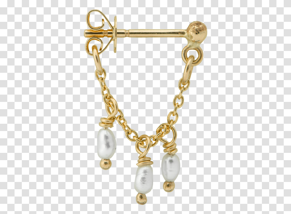 Cosmic Dust Chain Earring, Gold, Accessories, Accessory, Necklace Transparent Png