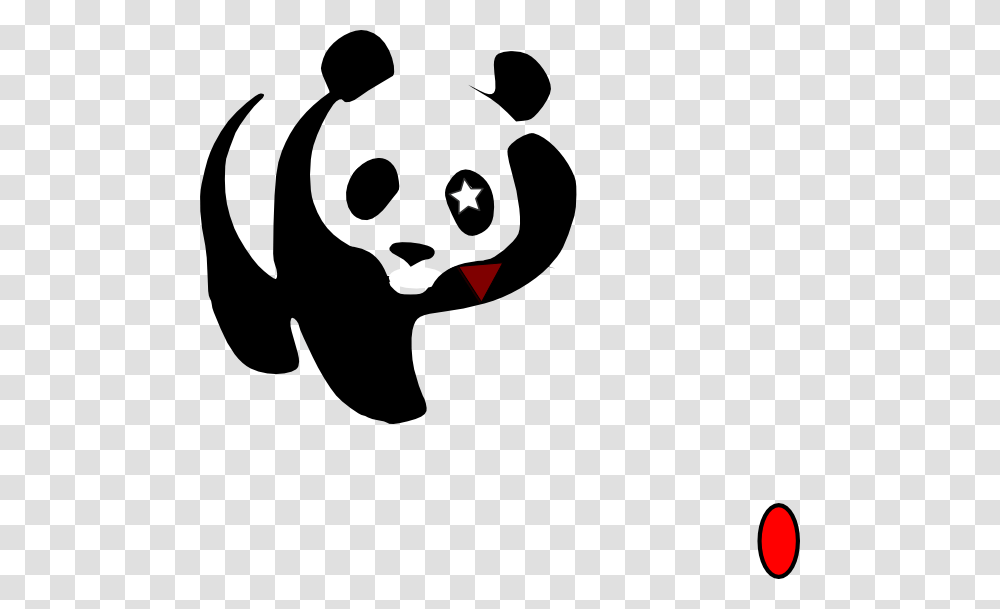 Cosmic Panda Waving Clip Art, Stencil Transparent Png