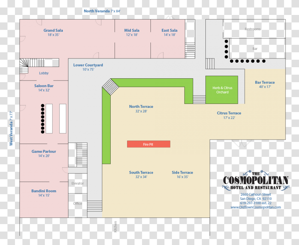 Cosmo Floor Plan Clean Map Of Cosmopolitan Hotel San Diego, Diagram, Plot, Word Transparent Png