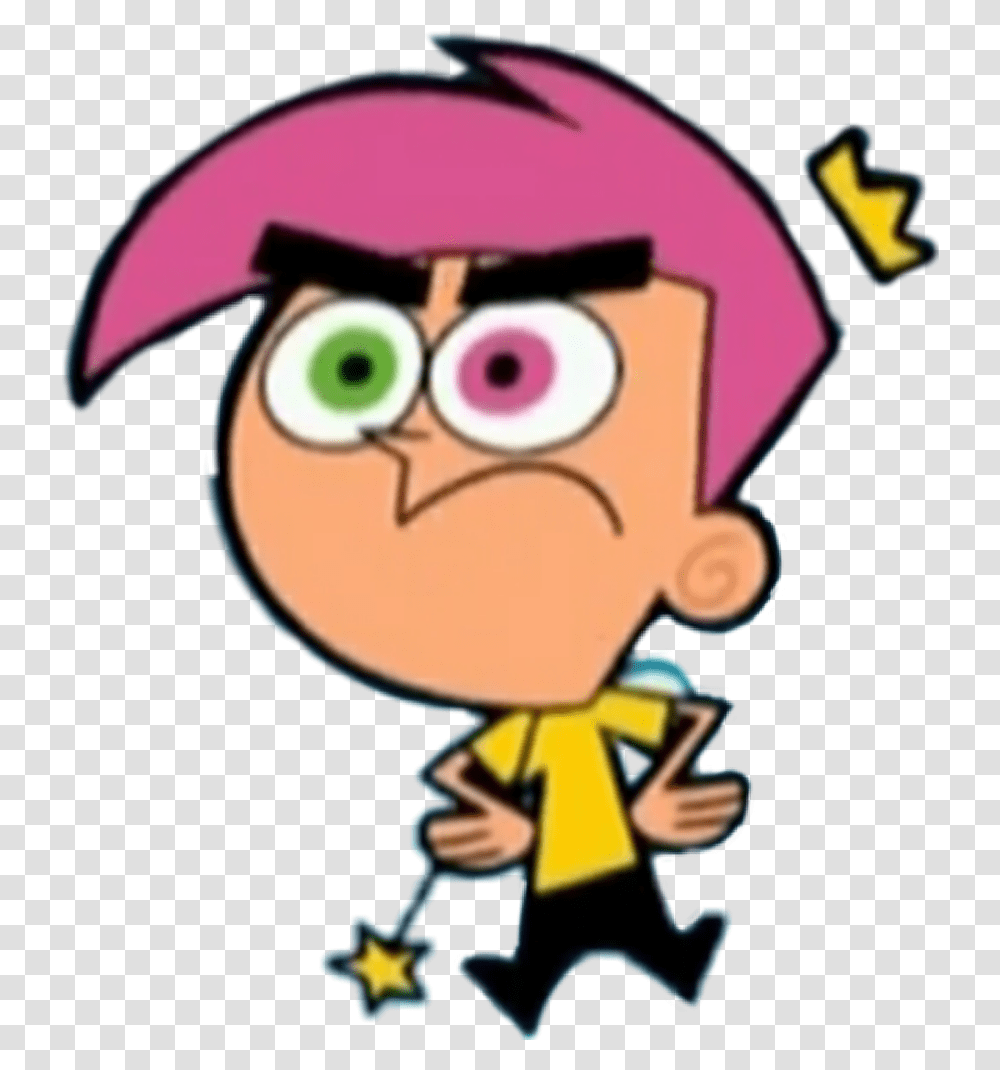 Cosmo Thefairlyoddparents Fairlyoddparents Nickelodeon Pink Cosmo Green Wanda, Angry Birds Transparent Png