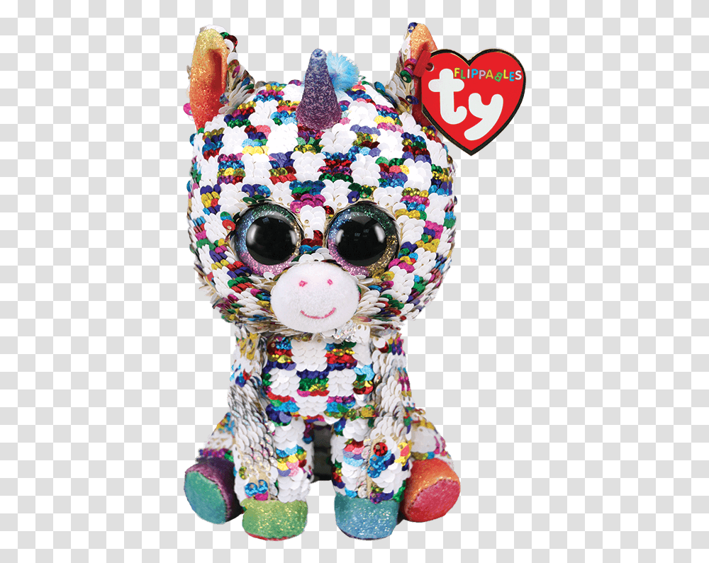 Cosmo Unicorn Sequin Blkwht Reg Ty Beanie Baby Tag, Goggles, Accessories, Crowd, Parade Transparent Png