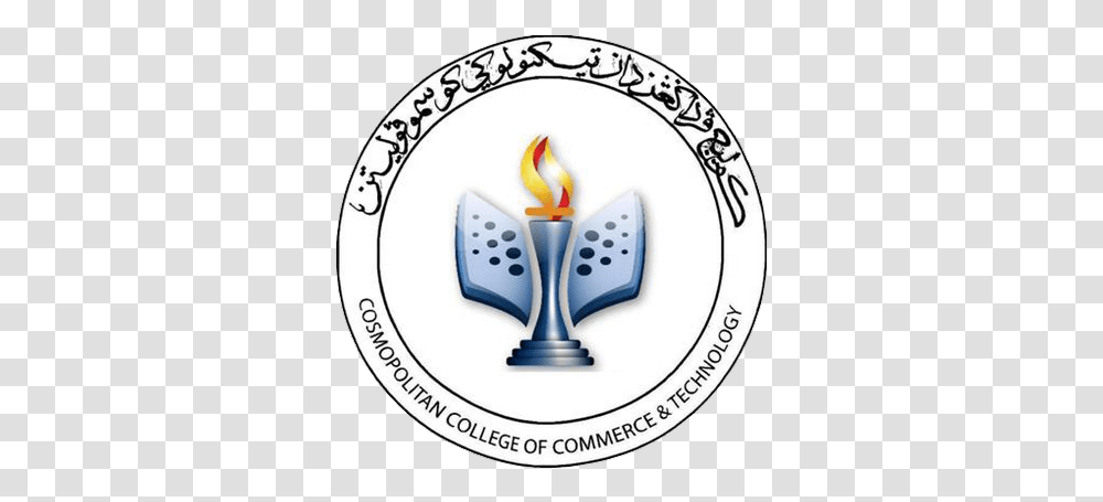Cosmopolitan College Brunei Logo Cosmopolitan College Brunei Logo, Symbol, Trademark, Light, Torch Transparent Png