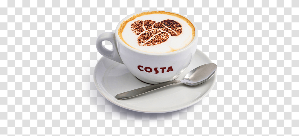 Costa Coffee Flat White, Latte, Coffee Cup, Beverage, Drink Transparent Png