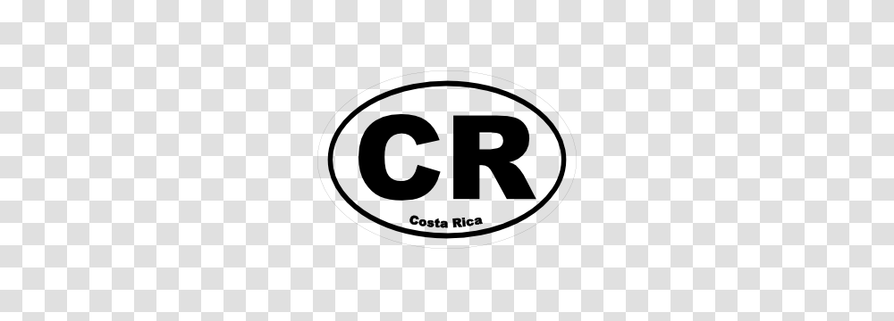 Costa Rica Cr Oval Sticker, Label, Logo Transparent Png