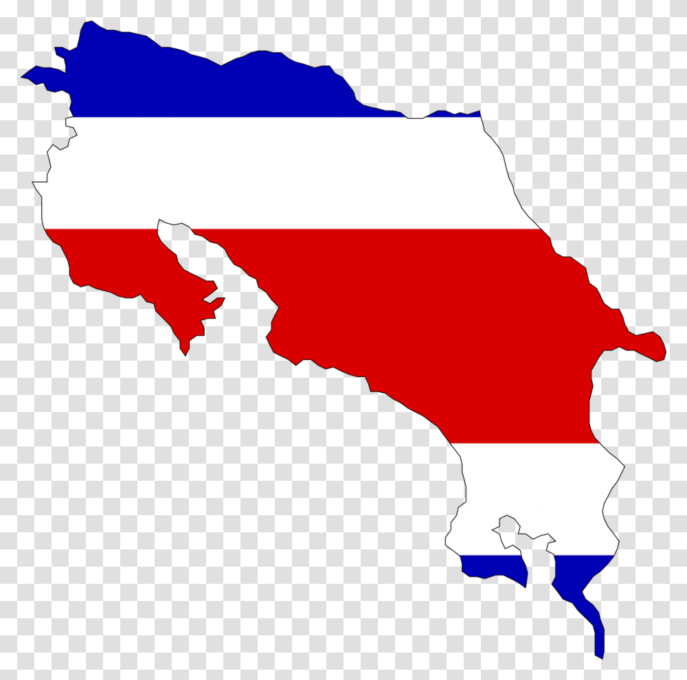 Costa Rica Flag Map, Person, Human, Crowd Transparent Png