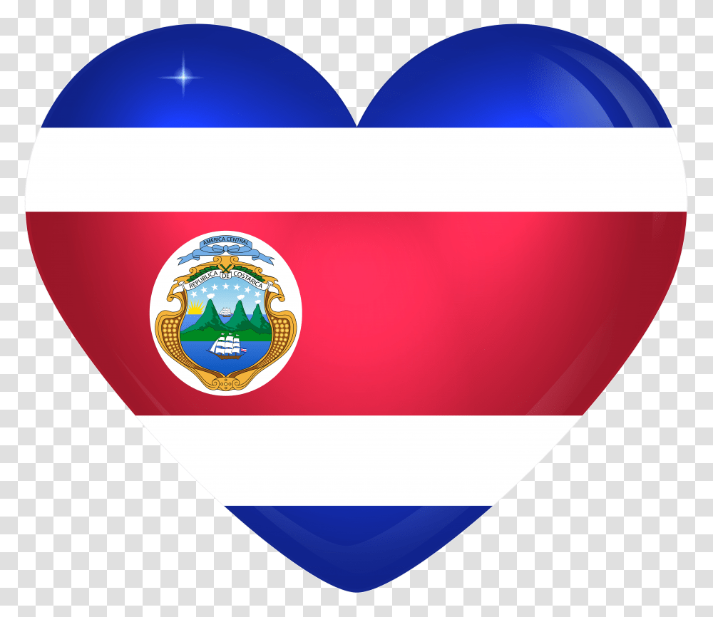 Costa Rica Large Heart, Logo, Trademark, Balloon Transparent Png