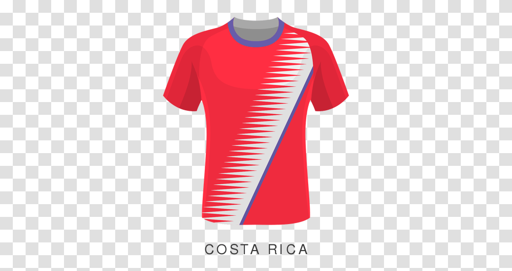 Costa Rica World Cup Football Shirt Cartoon Camiseta De Costa Rica Vector, Clothing, Apparel Transparent Png