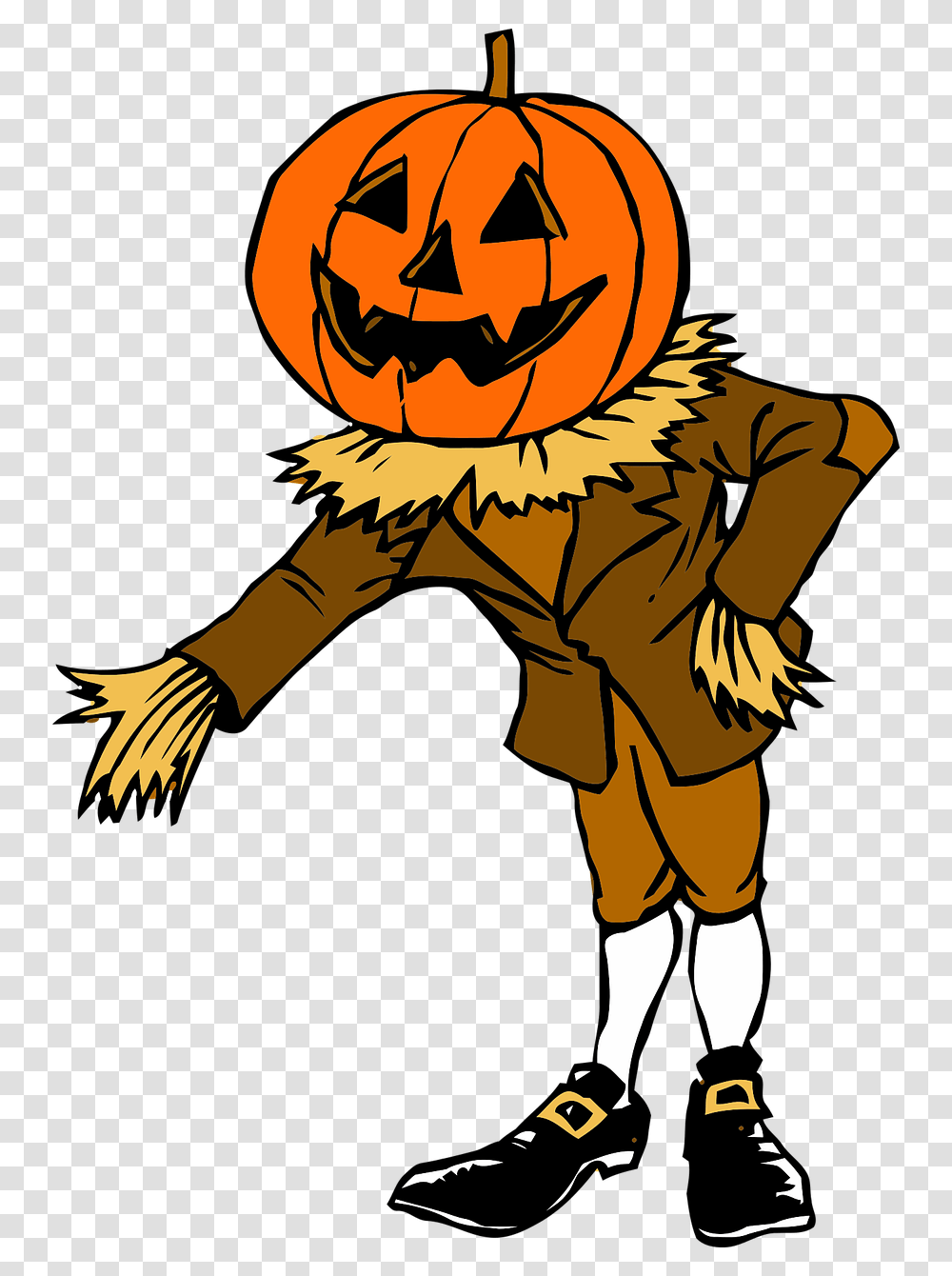 Costume Halloween Pumpkin Scary Jack O Lantern Scarecrow, Person, Human, Vegetable Transparent Png
