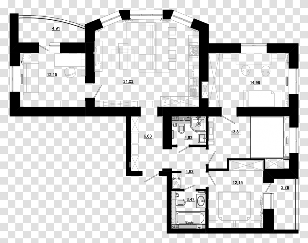 Cosy Home Floor Plan, Diagram, Plot Transparent Png