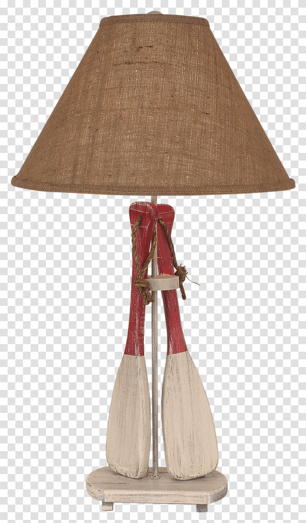 Cottage Red 2 Paddles Rope Table Lamp Lampshade Transparent Png