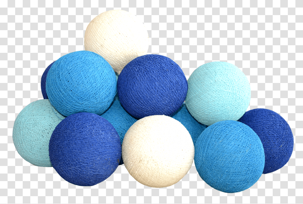 Cotton Ball Light Chain Aqua Decorative Cotton Balls Blue, Sphere, Egg, Food, Yarn Transparent Png