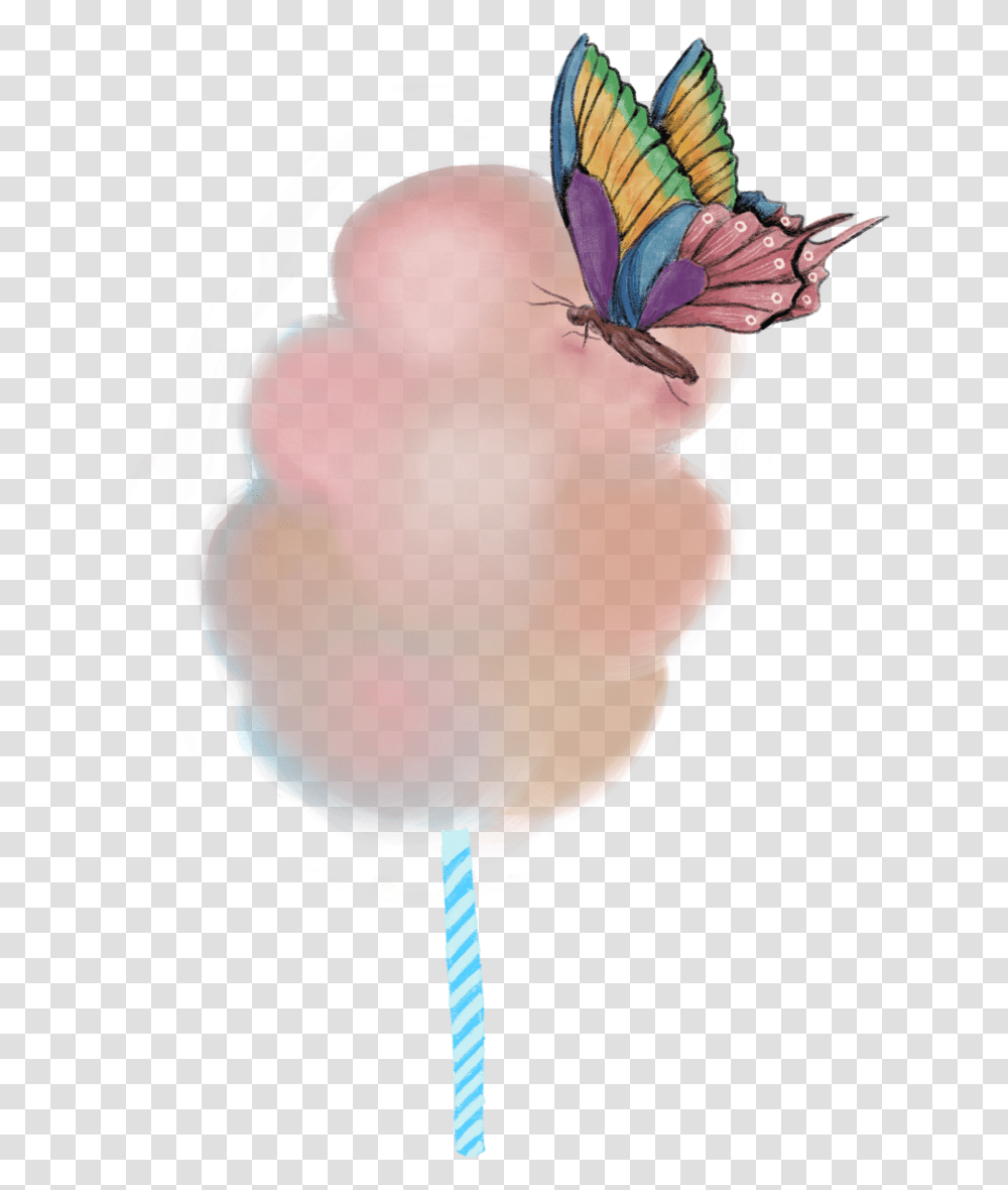 Cotton Candy Butterfly - Original Ordinary, Person, Human, Art, Graphics Transparent Png