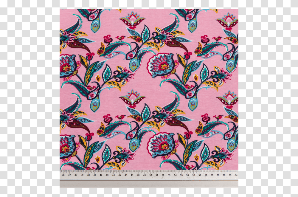 Cotton Jersey Printed Flowers In Candy Pink Multicolored Flamingo, Pattern, Floral Design Transparent Png