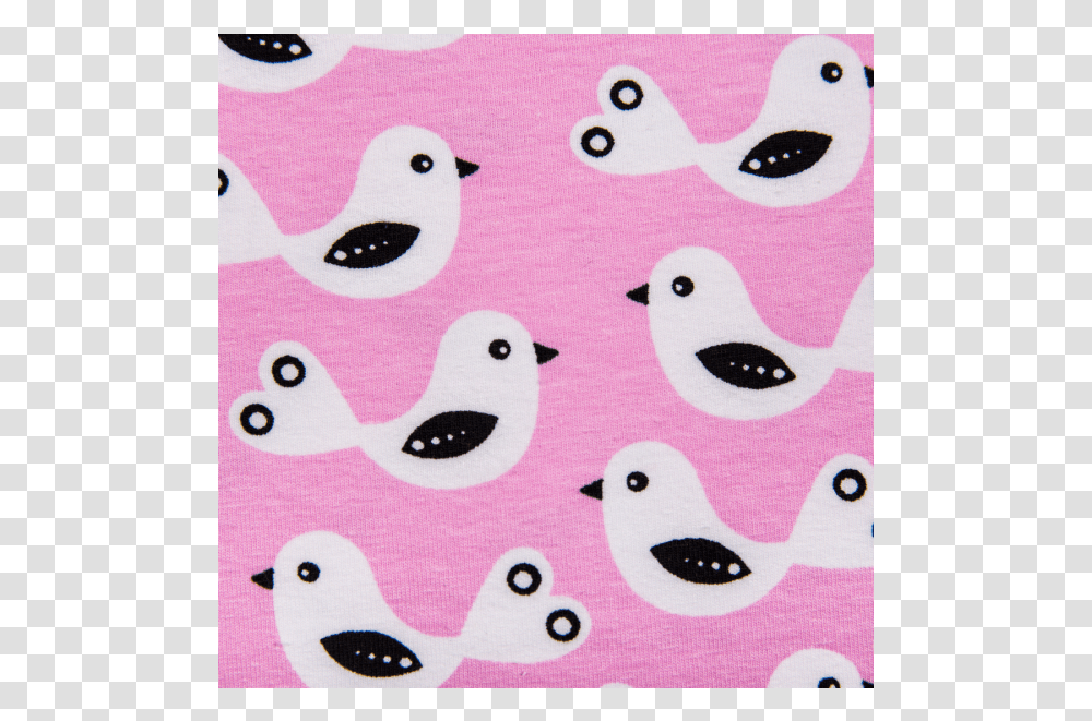Cotton Jersey Printed Pigeons In Pink Multicolored Cartoon, Penguin, Bird, Animal, Rug Transparent Png