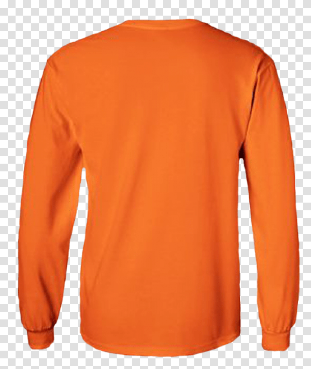 Cotton Long Sleeve T Long Sleeve Shirt Mens Orange, Clothing, Apparel, Sweatshirt, Sweater Transparent Png