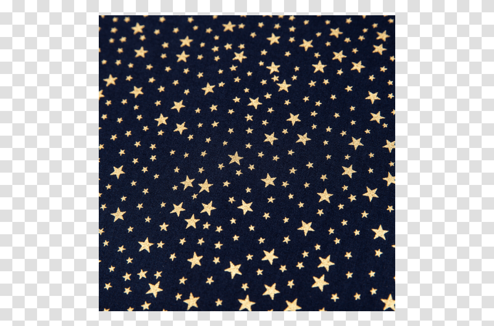 Cotton Poplin Printed Golden Stars On Black Motif, Rug, Apparel, Headband Transparent Png