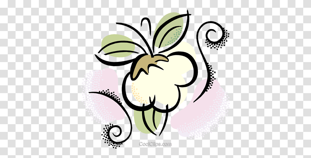 Cotton Royalty Free Vector Clip Art Illustration, Floral Design, Pattern, Spider Transparent Png