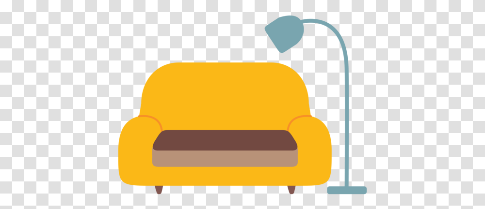 Couch And Lamp Emoji Emoji Couch, Furniture, Chair, Cushion, Food Transparent Png
