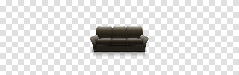 Couch Black Icon, Furniture Transparent Png