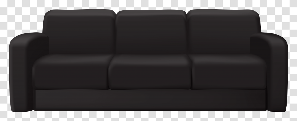 Couch Clipart Black Red Couch, Furniture, Cushion Transparent Png