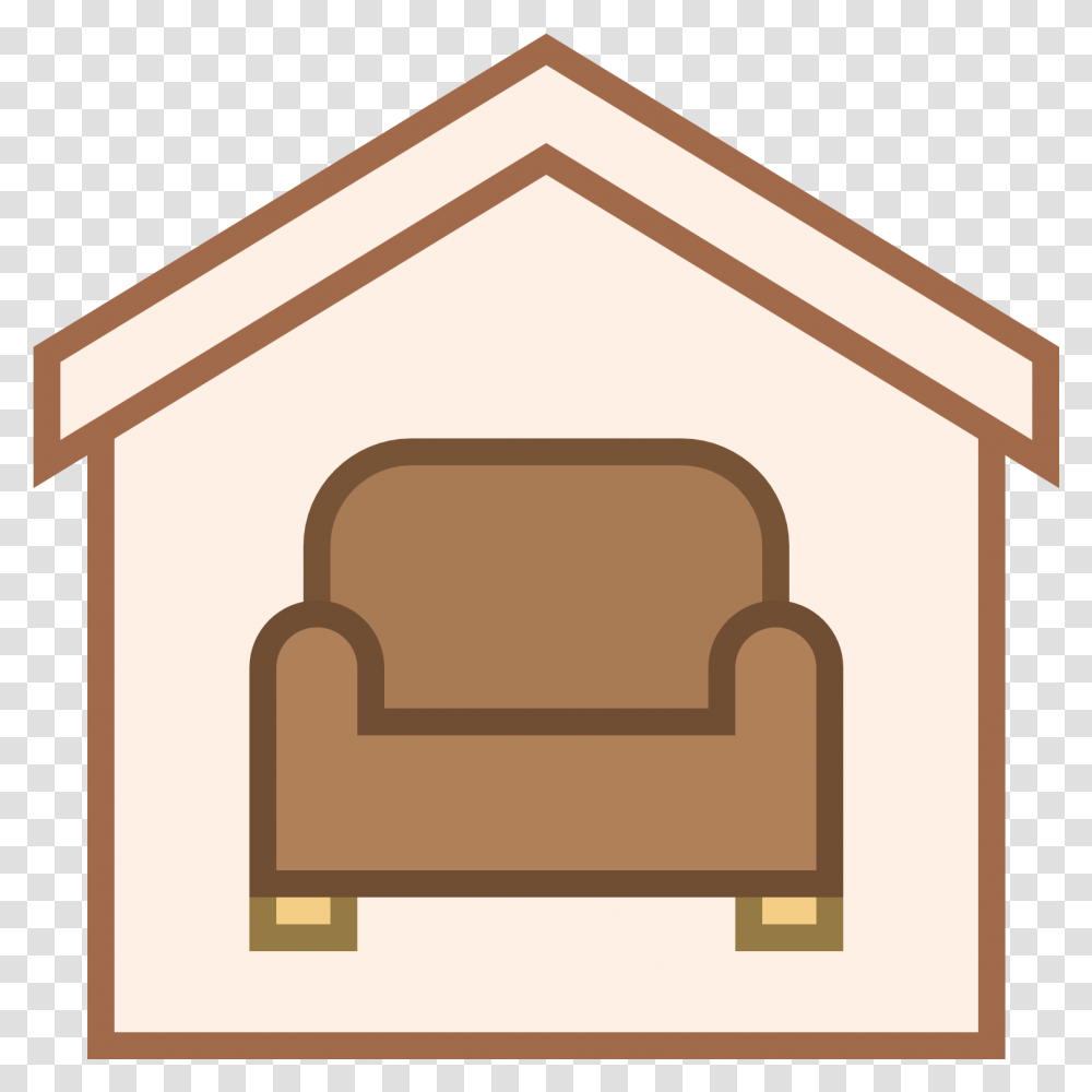 Couch Clipart House Interior House Line Icon, Den, Dog House, Roof, Furniture Transparent Png