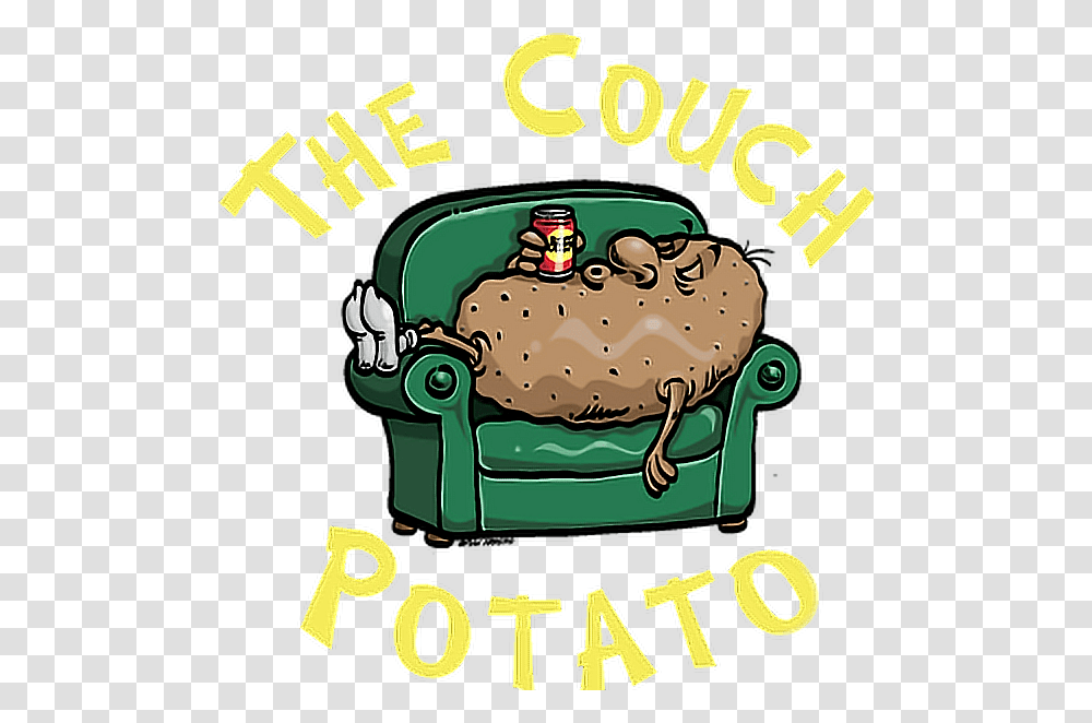 Couch Potato Couchpotato Lazy Lazyday Me Mood Tired Couch Potato, Furniture, Alphabet, Advertisement Transparent Png