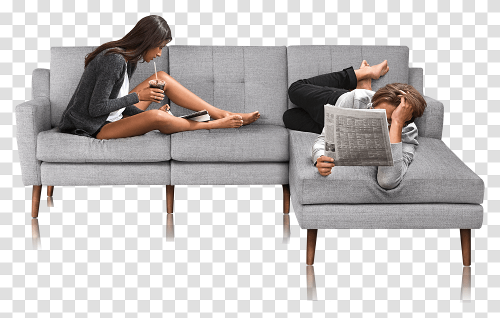 Couch, Sitting, Person, Furniture Transparent Png