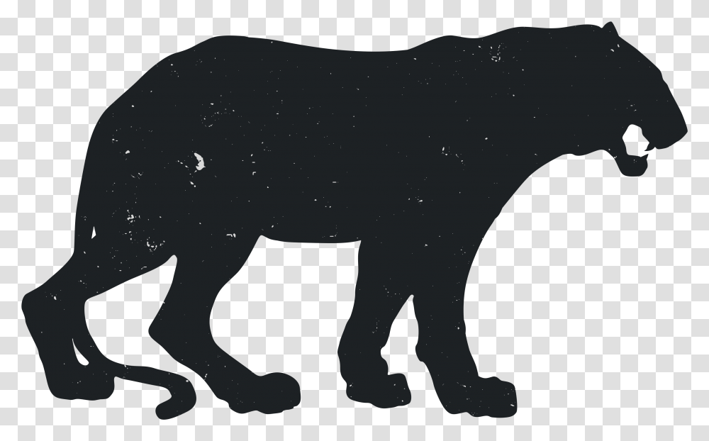 Cougar Clipart Florida Panther Tiger Silhouette Background, Animal, Mammal, Wolf, Person Transparent Png