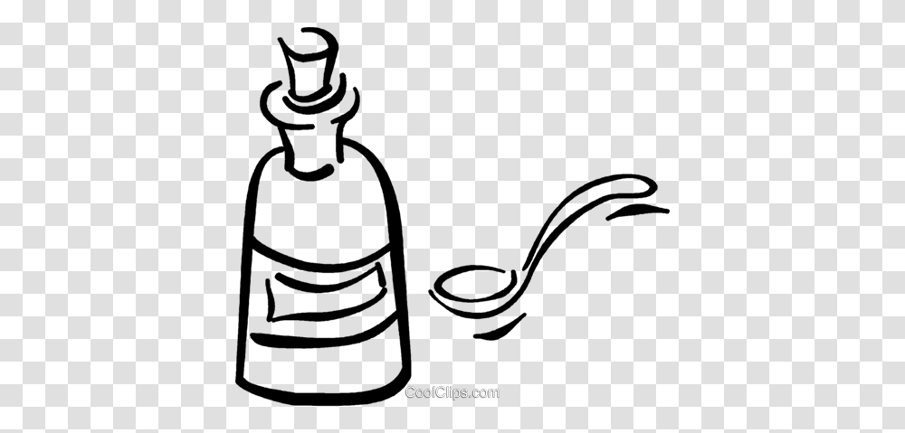 Cough Medicine Royalty Free Vector Clip Art Illustration, Bottle, Snake, Reptile, Animal Transparent Png
