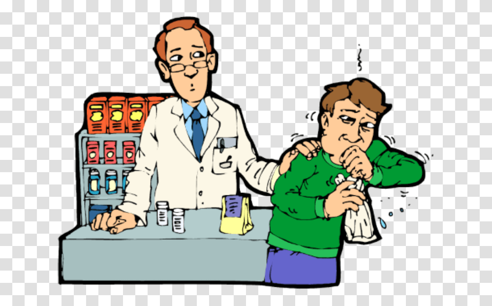Coughing Cartoon, Person, Human, Doctor, Performer Transparent Png