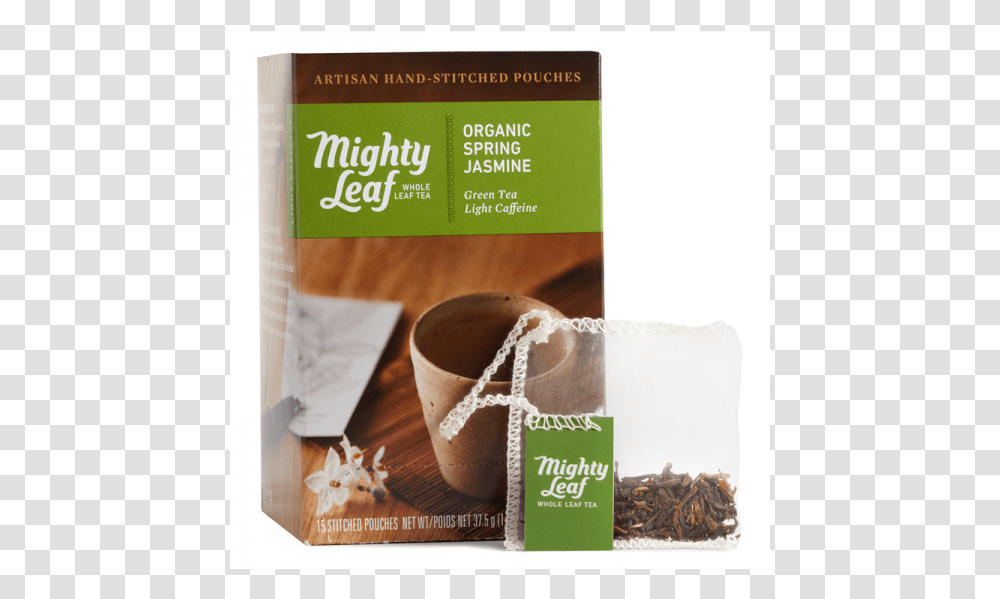 Count Box Mighty Leaf Organic Jasmine Green Tea, Coffee Cup, Plant, Pottery, Herbal Transparent Png