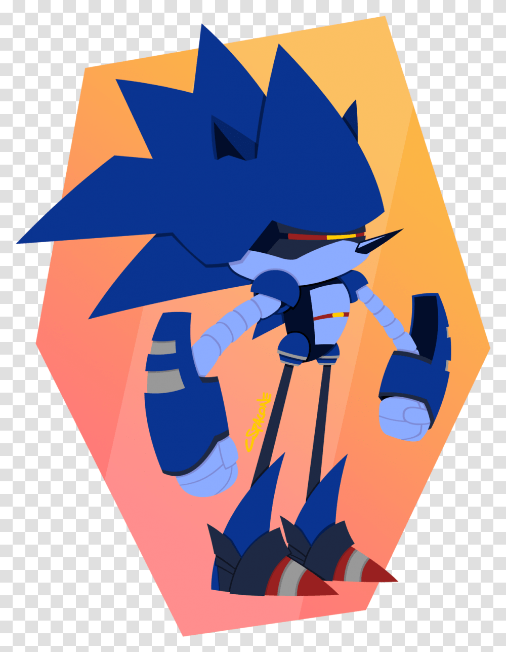 Countdown To Sonic Mania Mecha Sonic Sonic Mania Art, Poster, Advertisement, Hand Transparent Png