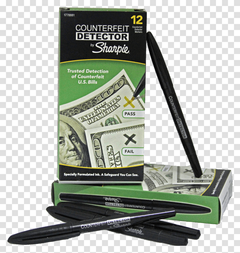 Counterfeit Detector Pen 100 Dollar Bill Transparent Png