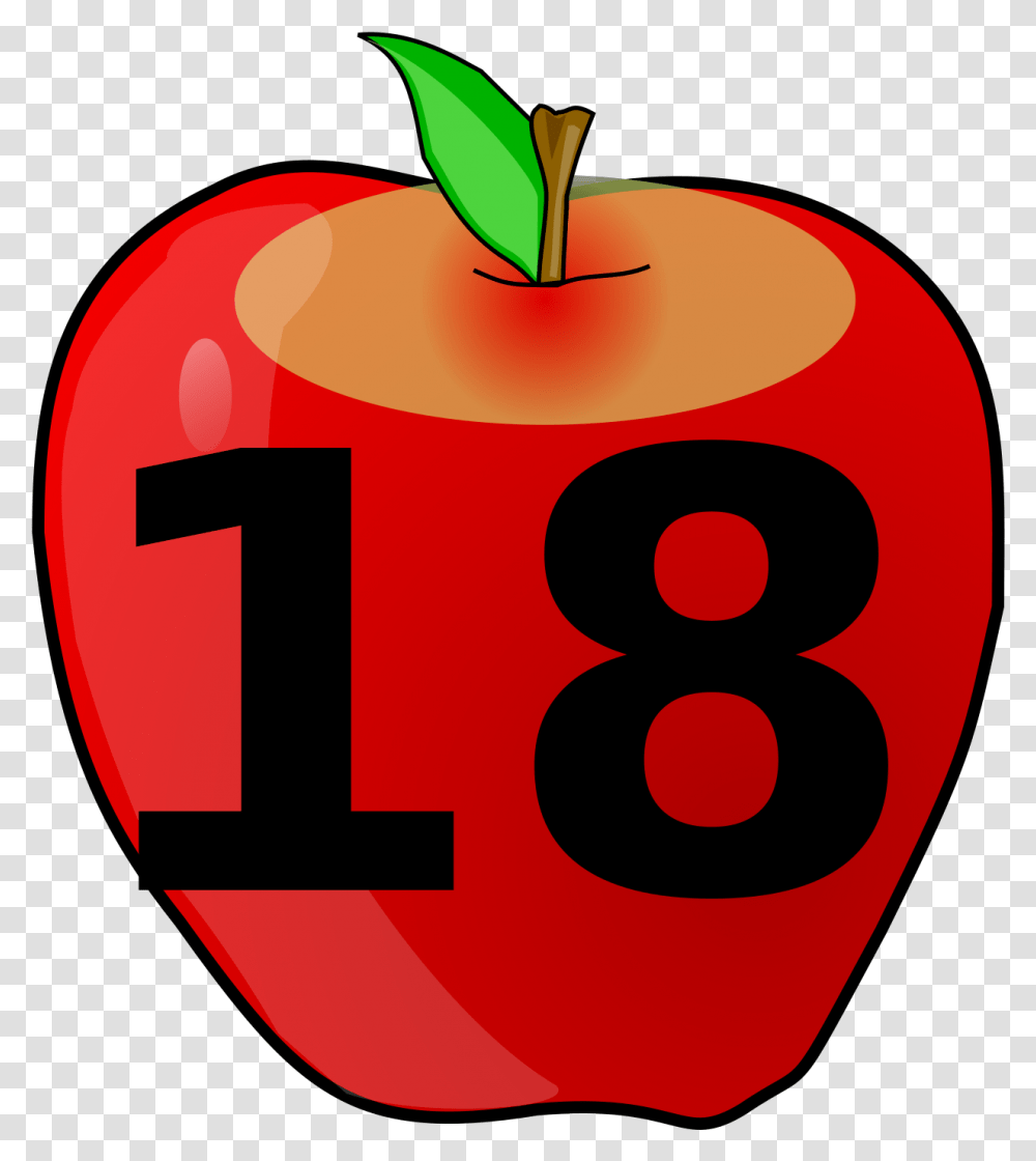 Counting Apple Svg Vector Clip Art Svg Clipart Apple Clip Art, Number, Symbol, Text, Plant Transparent Png