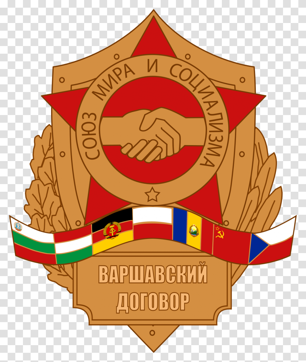 Countries Behind The Iron Curtain Warsaw Pact, Logo, Symbol, Trademark, Badge Transparent Png