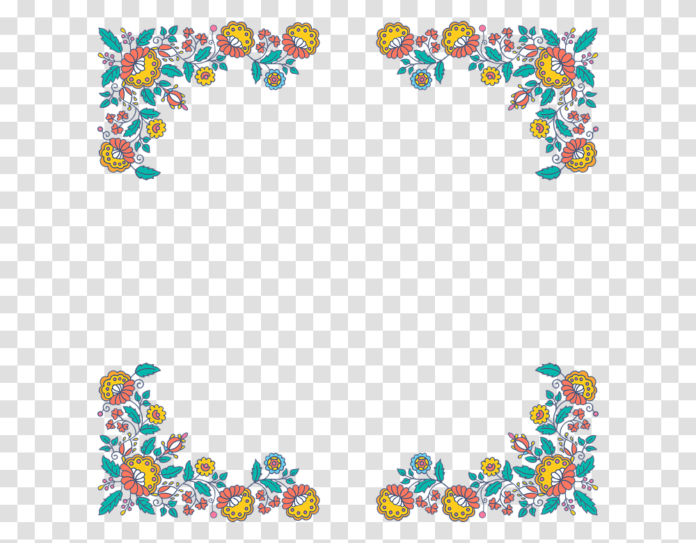 Country Border Clipart Bingkai Bunga Vector, Pattern, Fractal, Ornament Transparent Png
