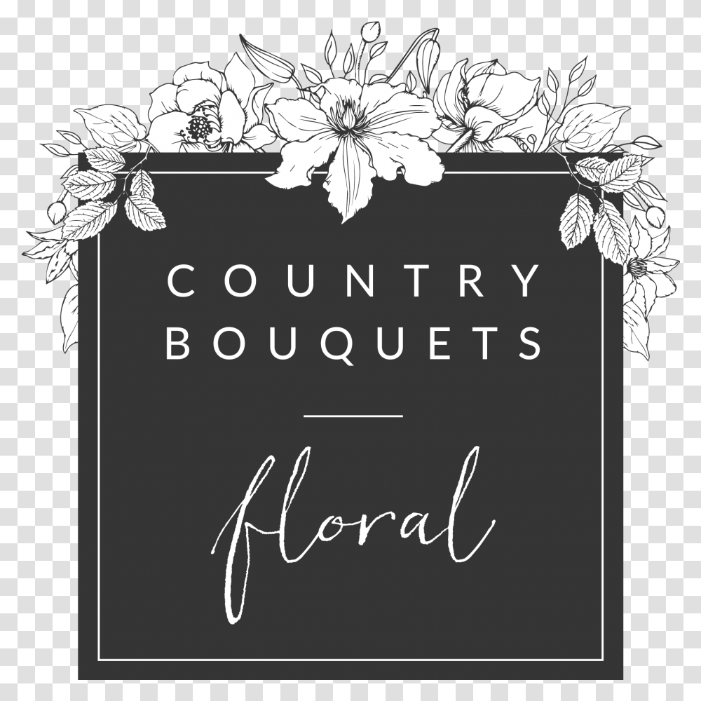 Country Bouquets Floral Seattle Wedding & Floral Designer Logo Buket Bunga, Text, Handwriting, Plant, Flower Transparent Png