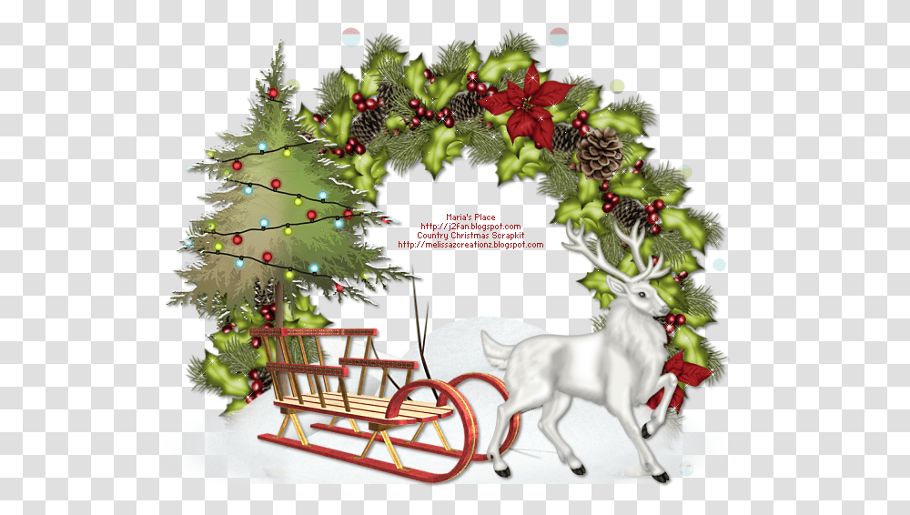Country Christmas Christmas Cluster Frame, Tree, Plant, Ornament, Christmas Tree Transparent Png