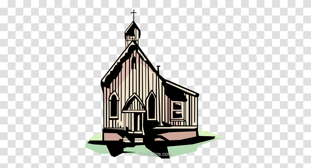 Country Church Royalty Free Vector Clip Art Illustration, Building, Housing, Cottage, House Transparent Png