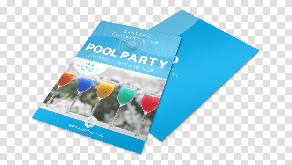 Country Club Pool Party Flyer Template Graphic Design, Poster, Paper, Advertisement, Brochure Transparent Png
