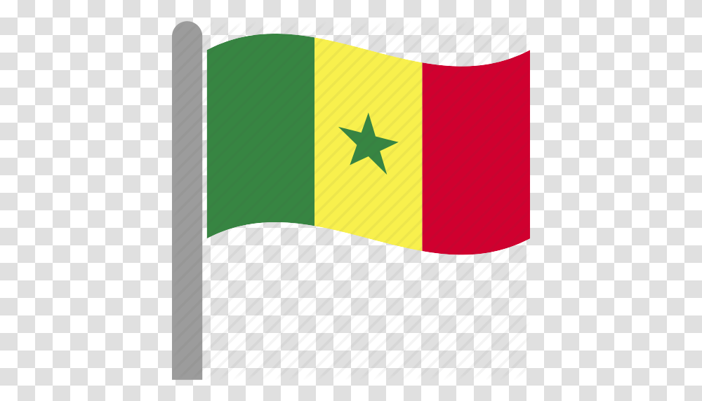 Country Dakar Flag Pole Sen Senegal Waving Icon, Star Symbol, Hand Transparent Png