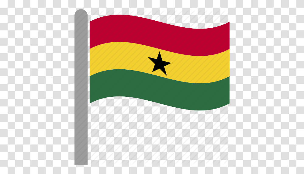 Country Flag Gha Ghana Ghanaian Pole Waving Icon, American Flag Transparent Png