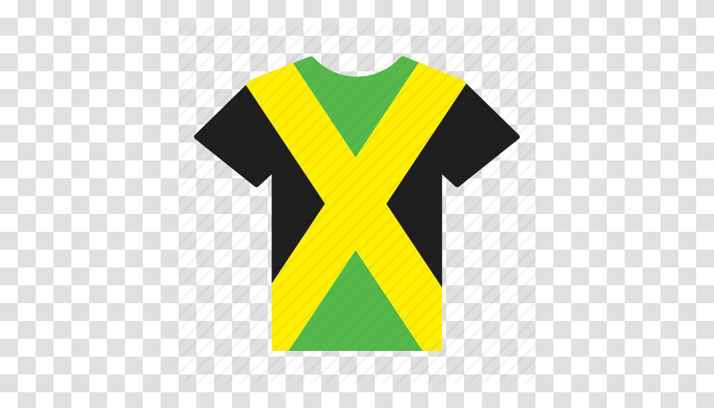 Country Flag Jamaica Jamaican Jersey Shirt T Shirt Icon, Logo, Trademark, Sign Transparent Png